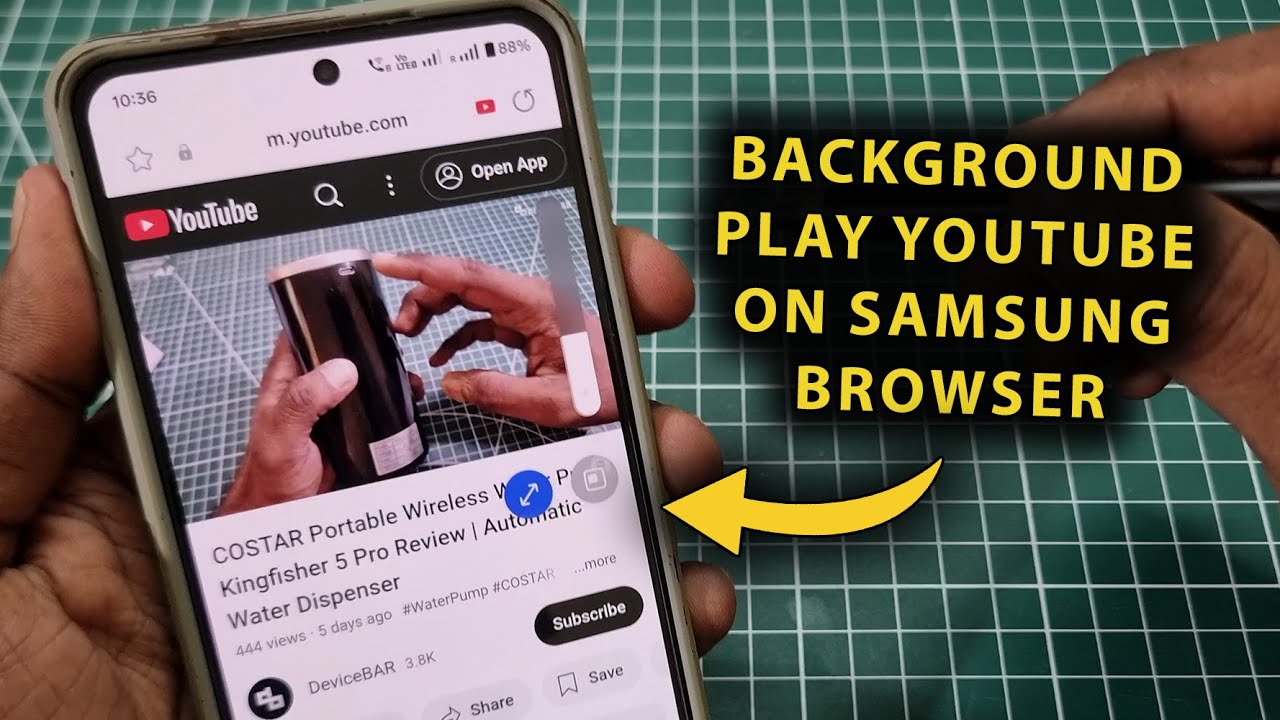 How To Play YouTube Videos In Background On Samsung Internet Browser (No Premium Needed)!