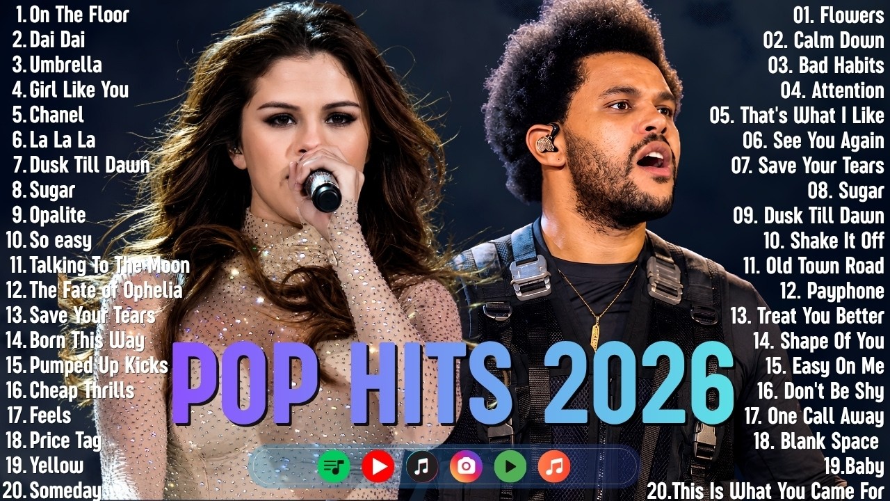Best Pop Songs 2026 ✨🎧 Billboard Top 100 🔥 Taylor Swift, Justin Bieber, Selena Gomez, The Weeknd