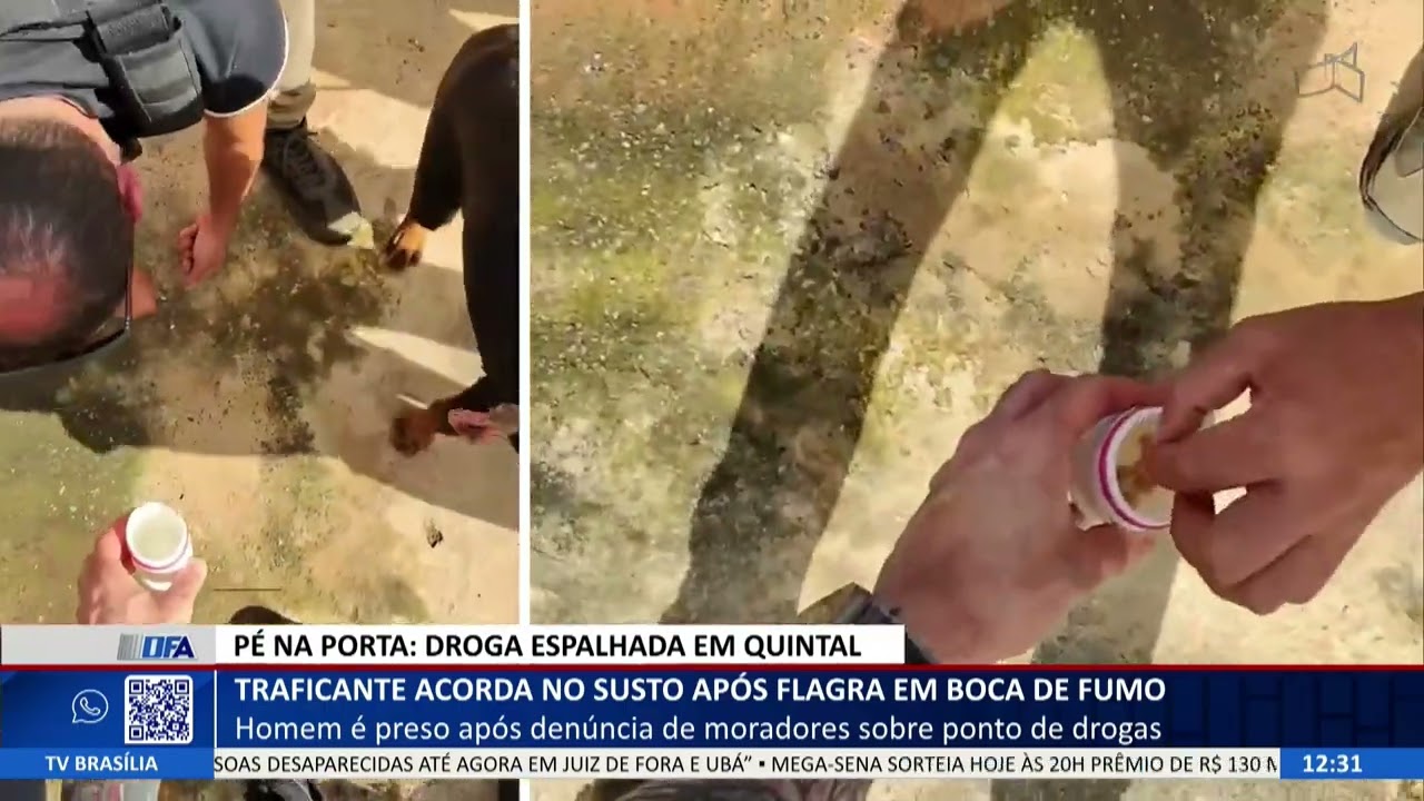 DF ALERTA - Traficante acorda no susto após flagra em boca de fumo