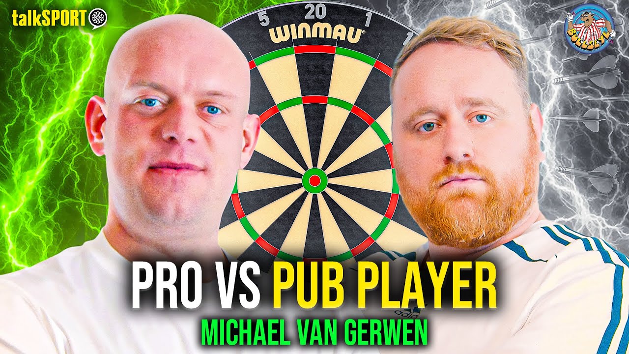 MICHAEL VAN GERWEN VS PUB DARTS PLAYER | FIRST TO THREE LEGS, 501