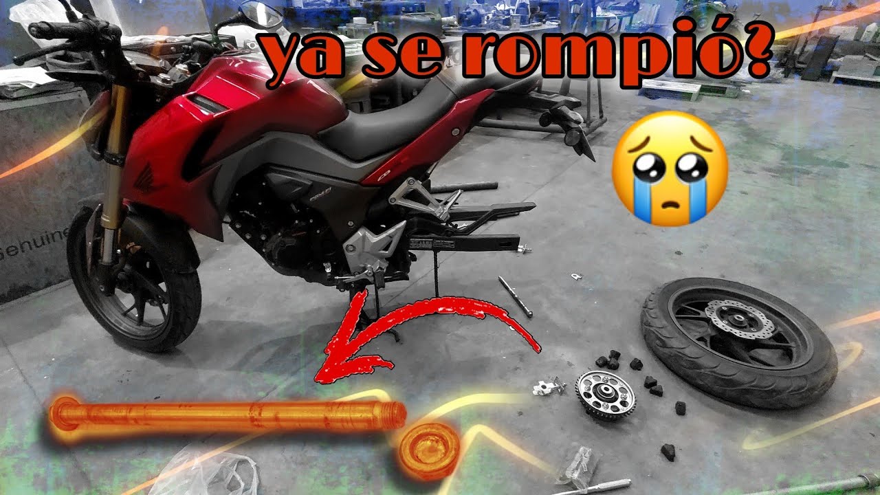 Cambiando eje trasero Honda CB190r  😔😵💥💩 |Matias Azcoiti |
