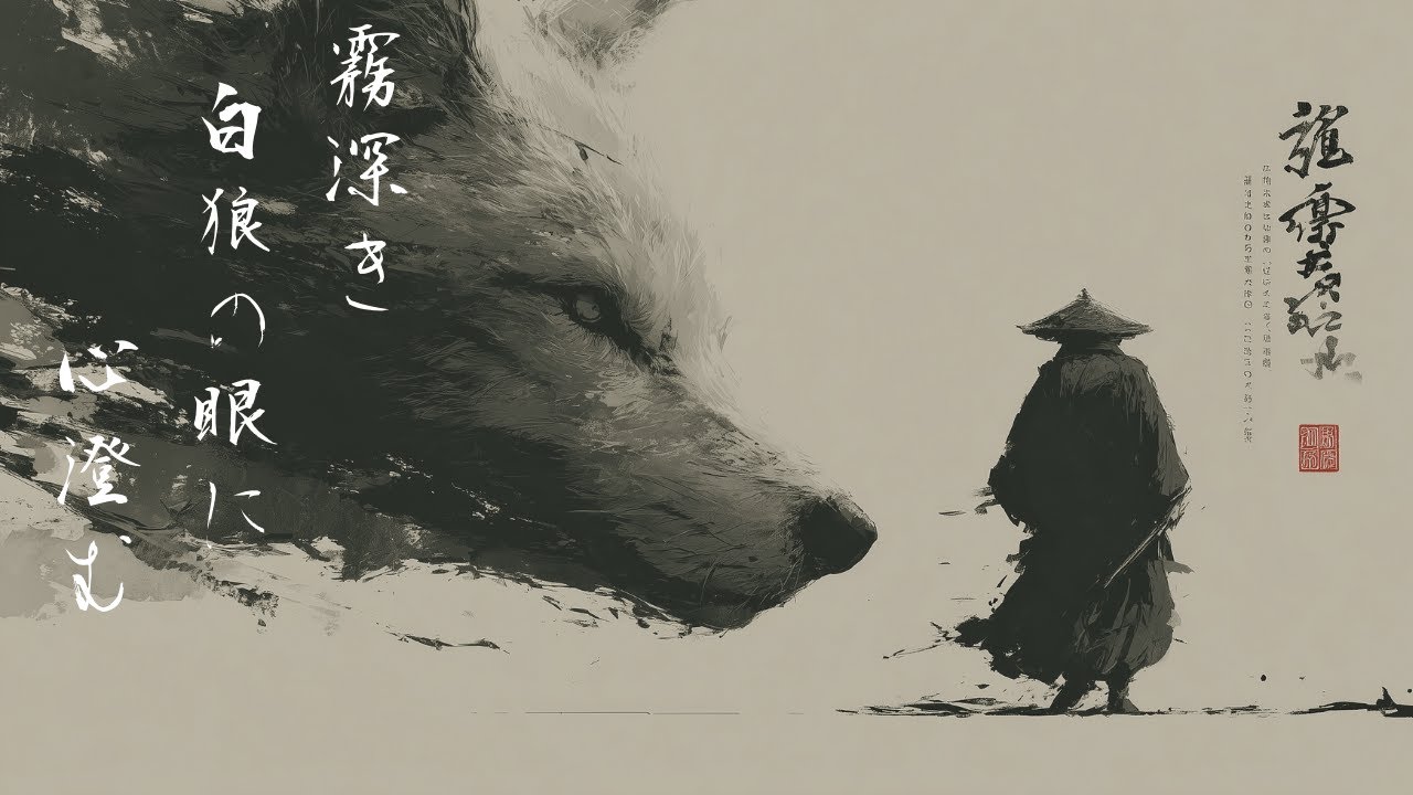 HAKURO 「白狼」｜Zen Samurai Ambient - Spirit of the Wolf [Sumi-e Visual]