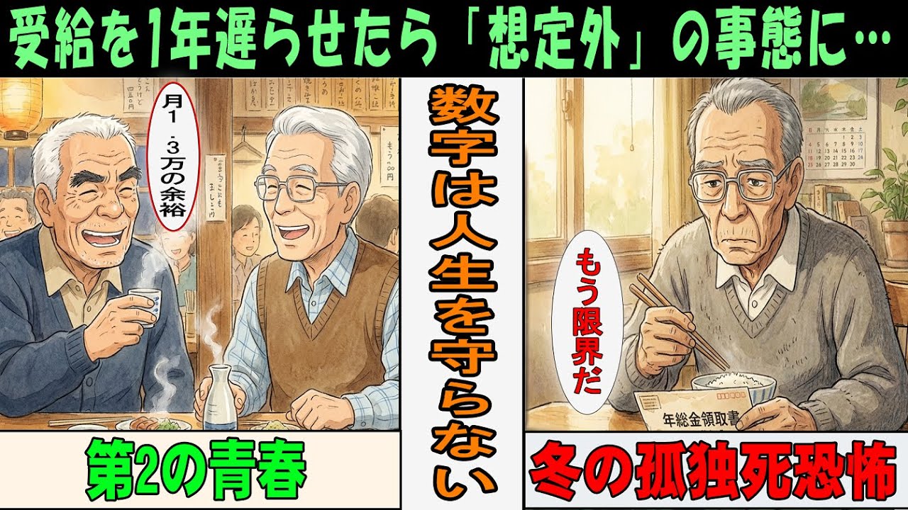 【漫画】年金を1年我慢した64歳独身男の末路…8 4％の先に待っていた“想定外の日