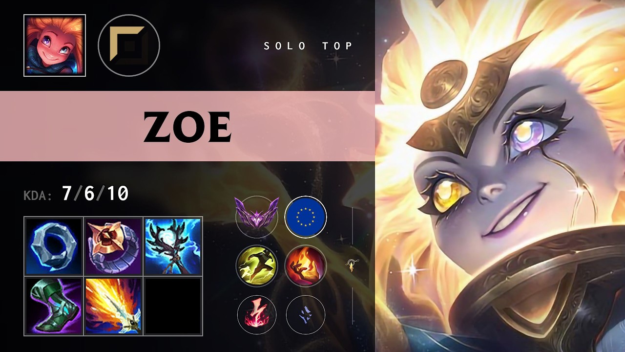 Zoe Top vs Orianna - EUW Master Patch 26.14