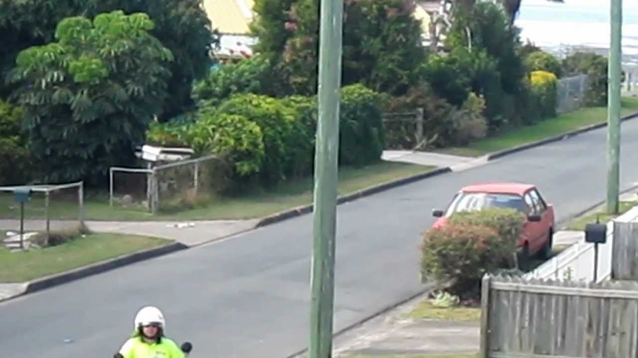 Magpie swooping Postman!!
