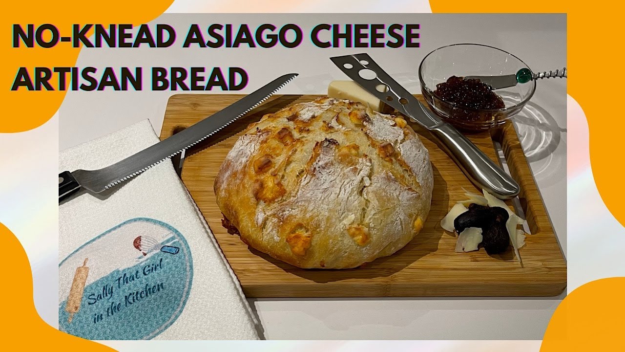 No-Knead Asiago Cheese Artisan Bread