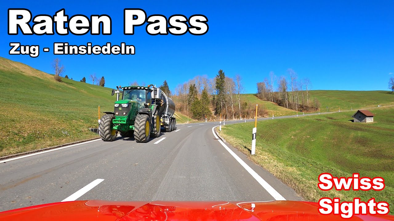 Raten Pass Driving Switzerland 4k Zug to Einsiedeln
