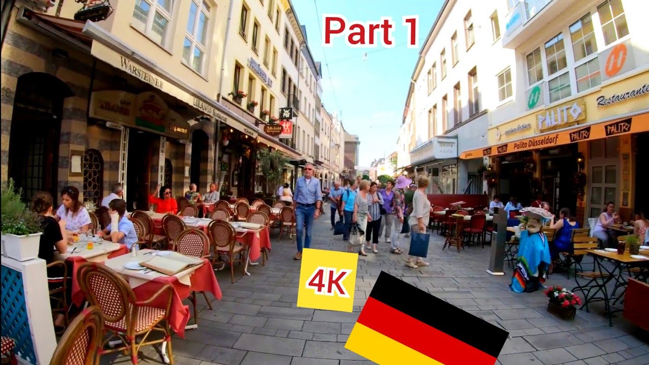 ⁴ᴷ DUSSELDORF walking tour 🇩🇪 Germany (Deutschland) part 1, 4K