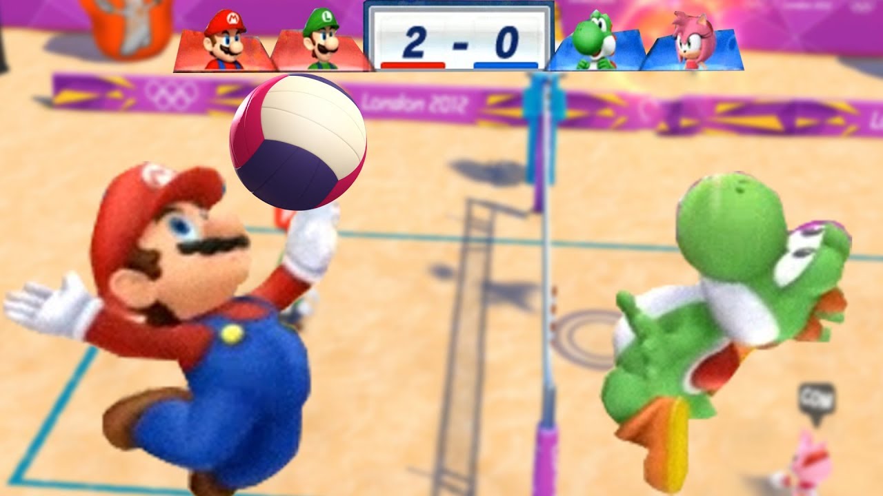 Mario & Sonic At The London 2012 Olympic Games Beach Volleyball #55 With Team Luigi, Mario