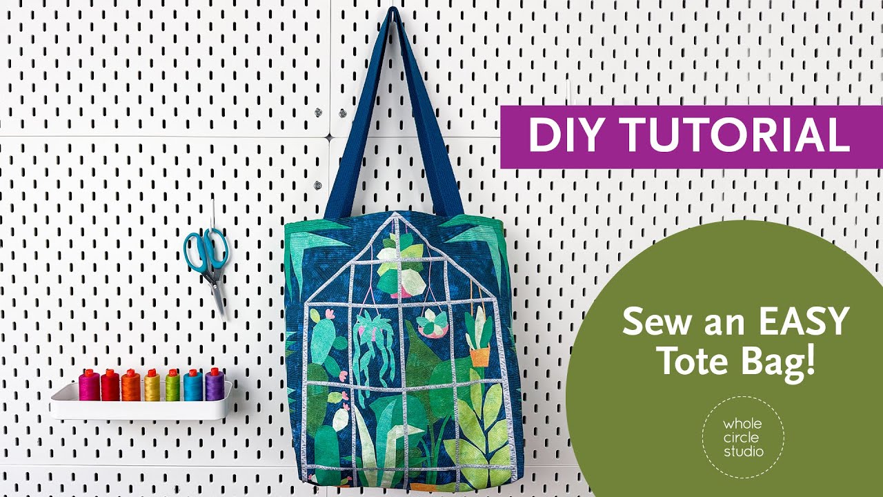 How to Sew a Flat Bottom Tote Bag | Easy Sewing Tutorial for Quilters & Sewists #sewing #tutorial