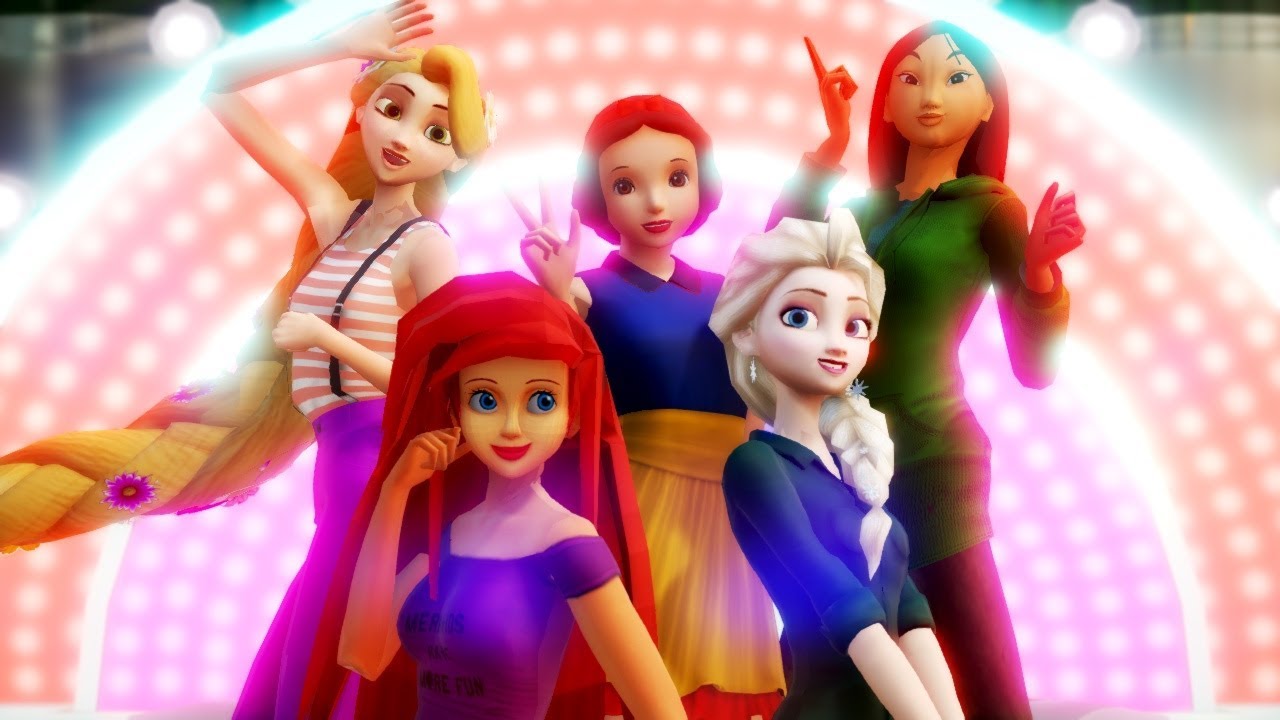 Disney princesses dancing and singing ~ Capricious Mercy !! [MMD]
