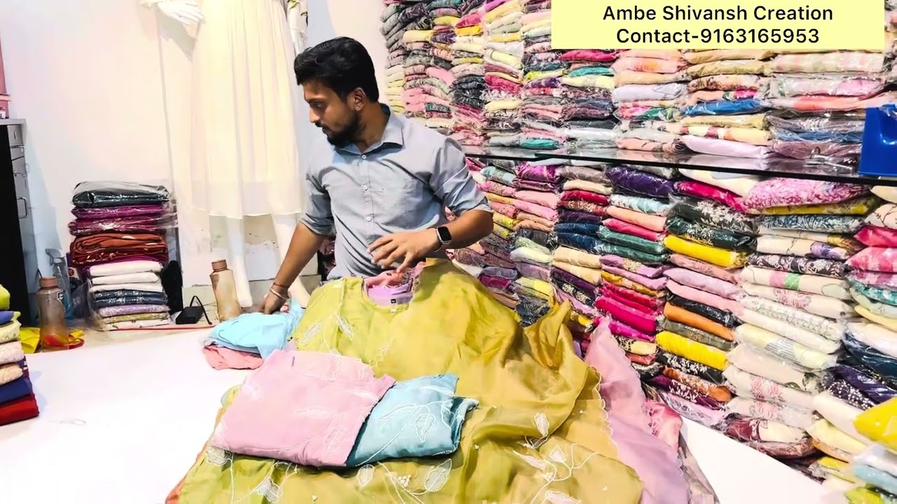 Dola Sillk /Crep/Mal Chandari / Tissue /Chinon All Fabrics With Handwork Kolkata Bara Bazar