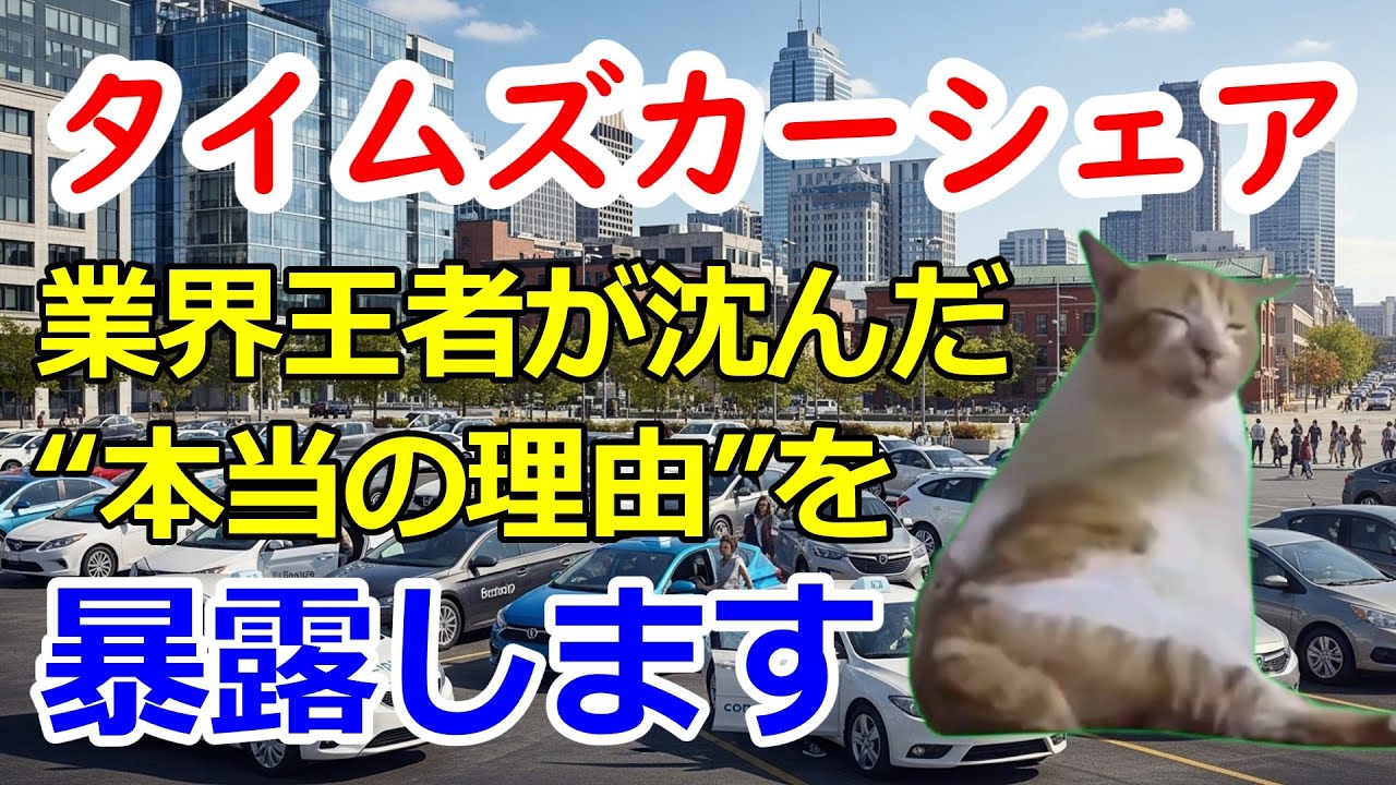 【猫ミーム】タイムズカーシェア　業界王者が沈んだ“本当の理由”を暴露します【しくじり企業】