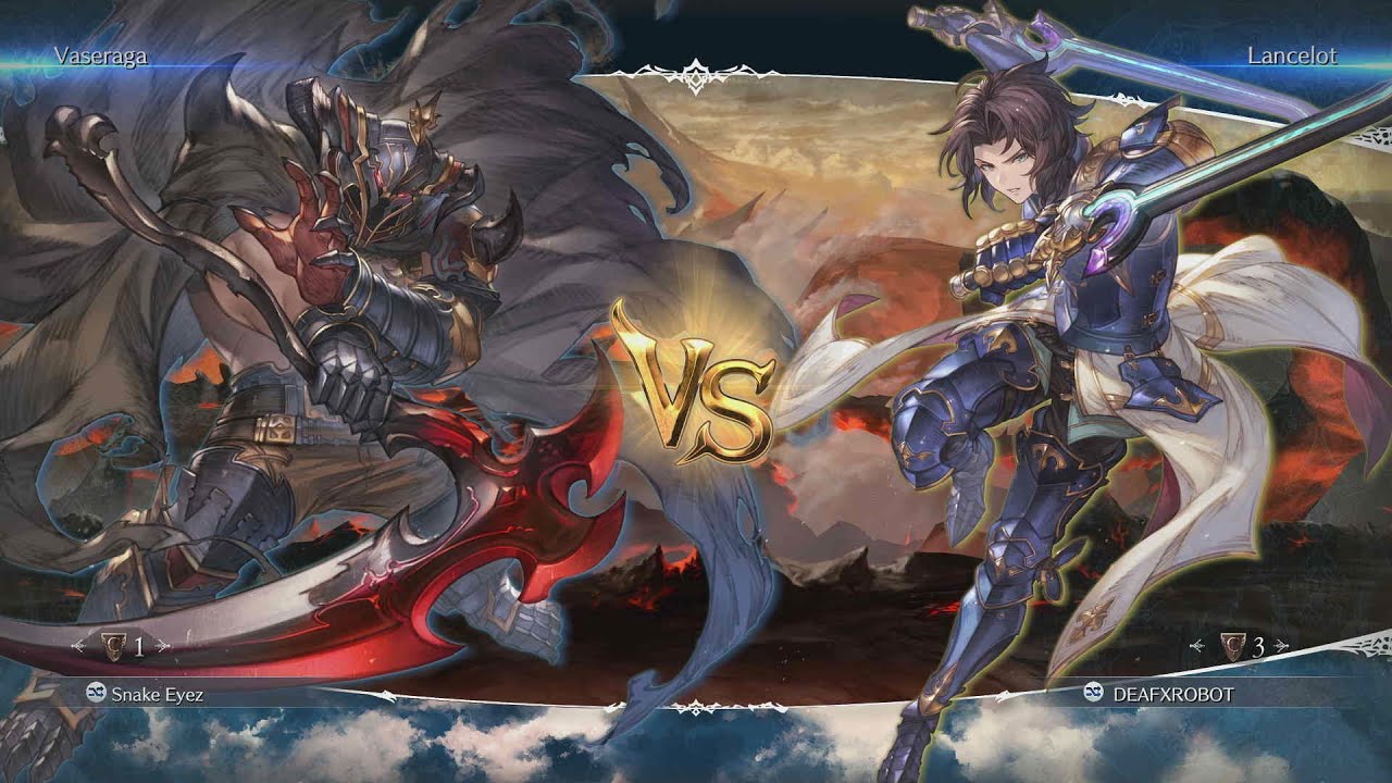 GBVS Rising Gameplay Snake Eyez (Vaseraga) VS DeafxRobot (Lancelot)