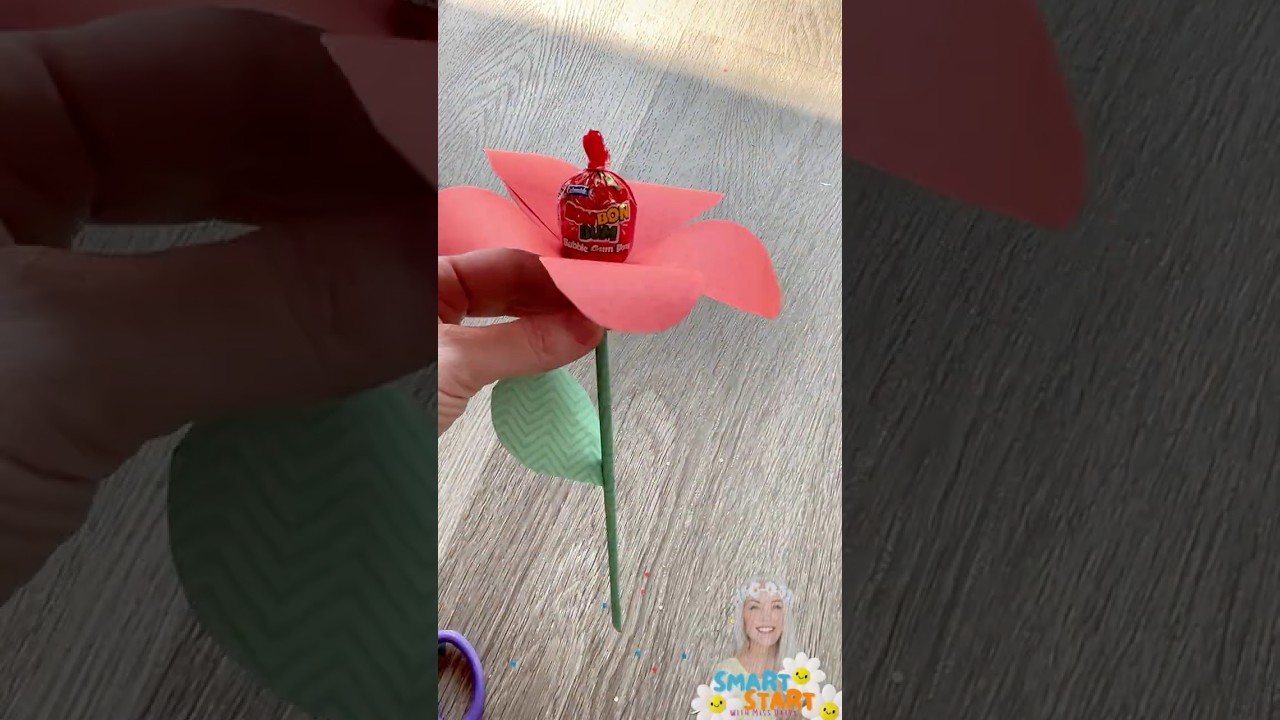 How to Make a Lollipop Flower 🌸 | Easy Candy Craft for Kids