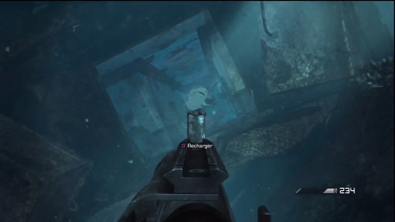 Call of Duty : Ghosts : killing four attacking sharks on Veteran difficulty...