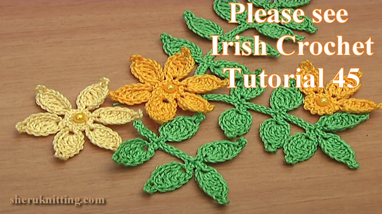How to Crochet Leaf Branch