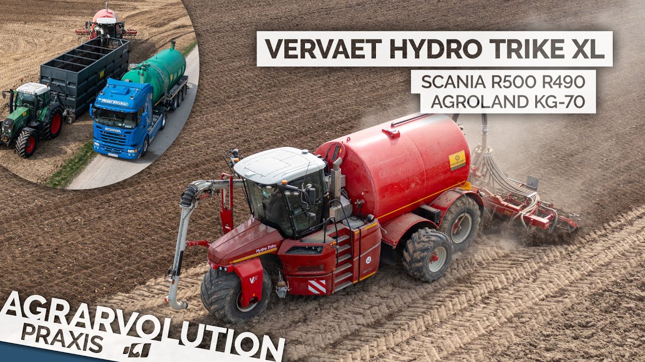 Vervaet Hydro Trike XL + Evers Freiberger - Scania R500 • Cultivating slurry | Agrarvolution Praxis
