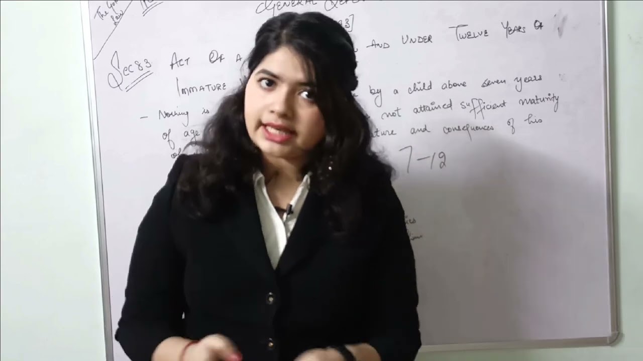 Sec 82,83 || General Defences || Indian Penal Code, 1860 || Act of a child ||