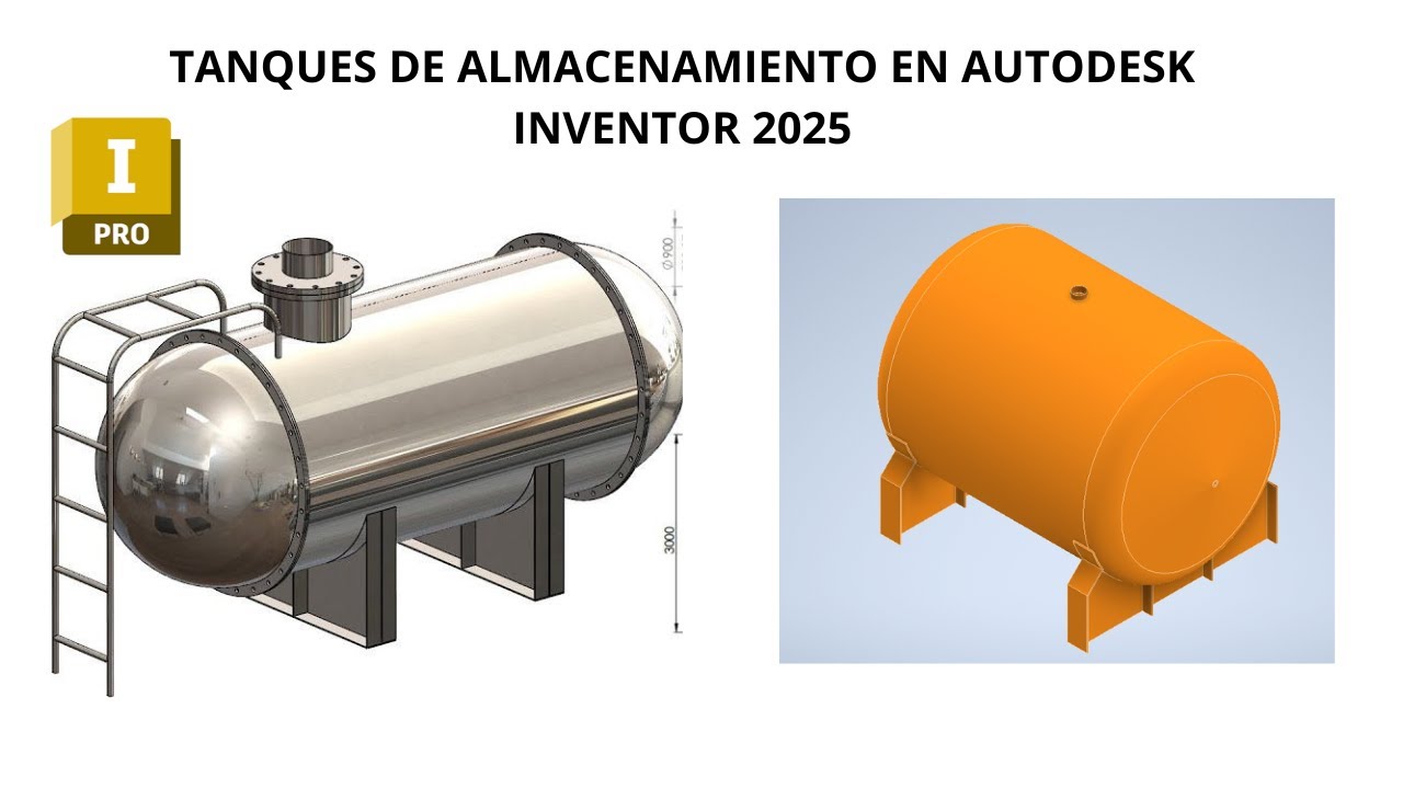 ¿Cómo hacer un tanque de almacén en Inventor? Tutorial de Autodesk Inventor 2025 para principiantes