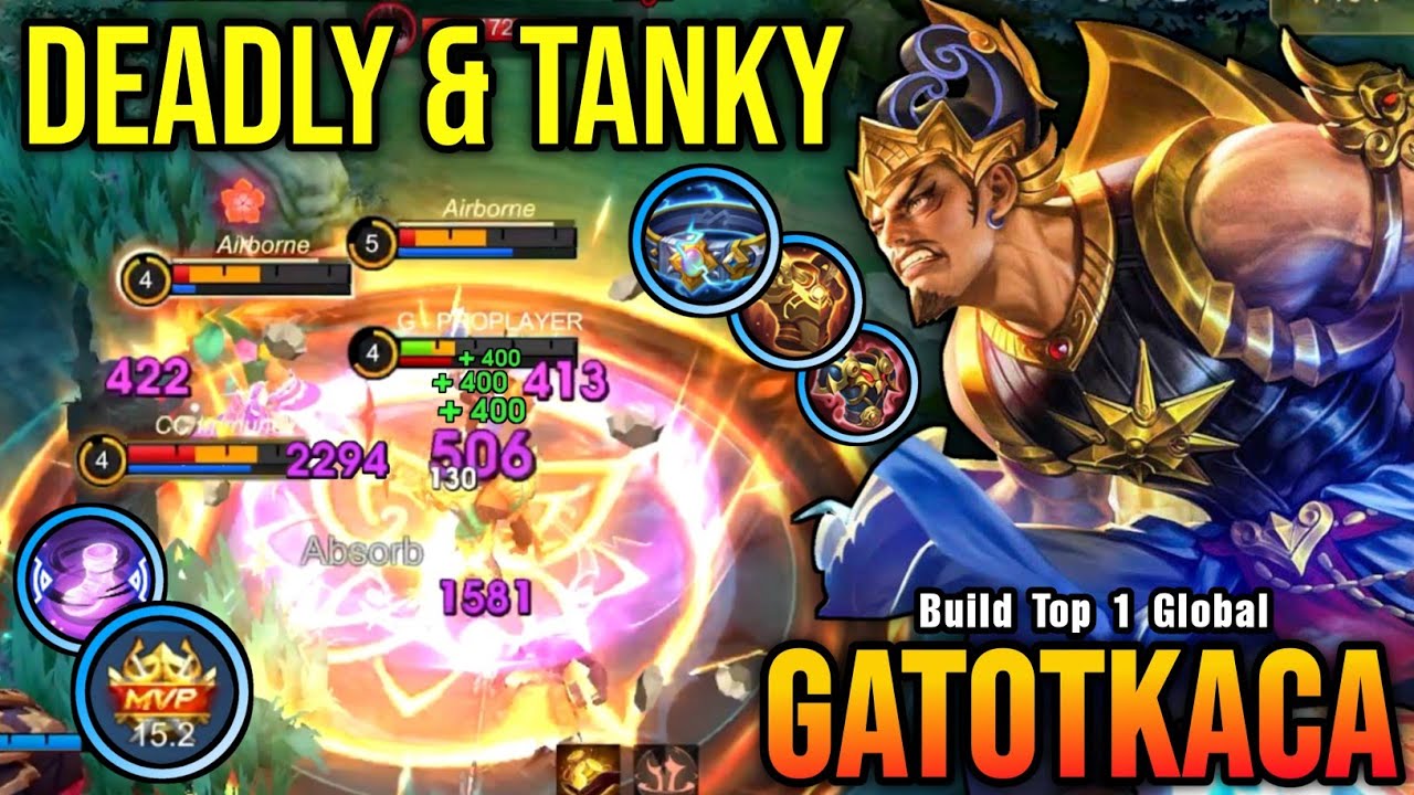 Deadly & Tanky!! Super Tank Gatotkaca MVP 15.2 Points!! - Build Top 1 Global Gatotkaca ~ MLBB
