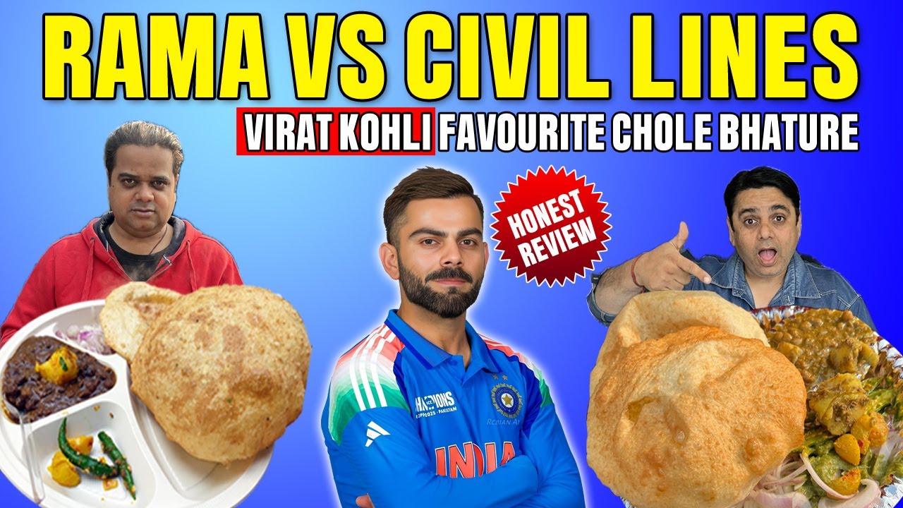 Virat Kohli Favourite Chole Bhature Taste Test 😱 Rama Jail Road vs Civil Lines ! Chole Bhature