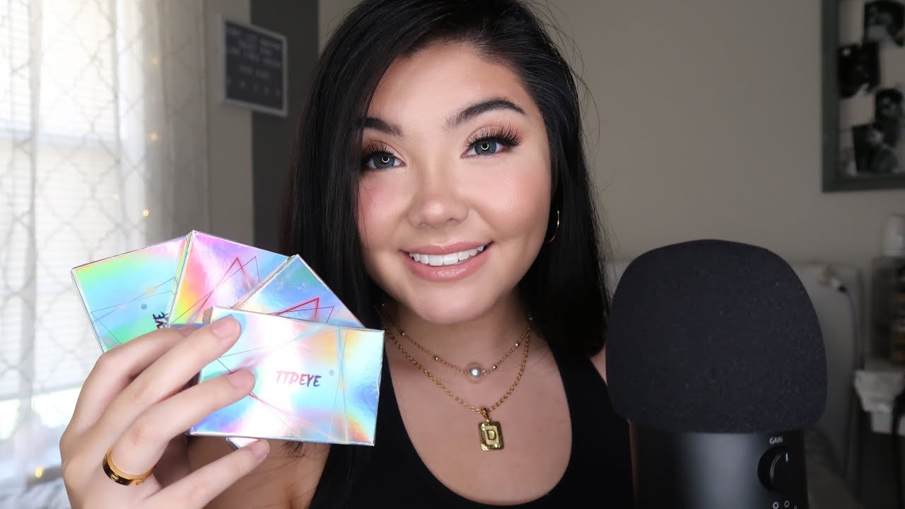 ASMR trying on colored contacts | TTDEYE