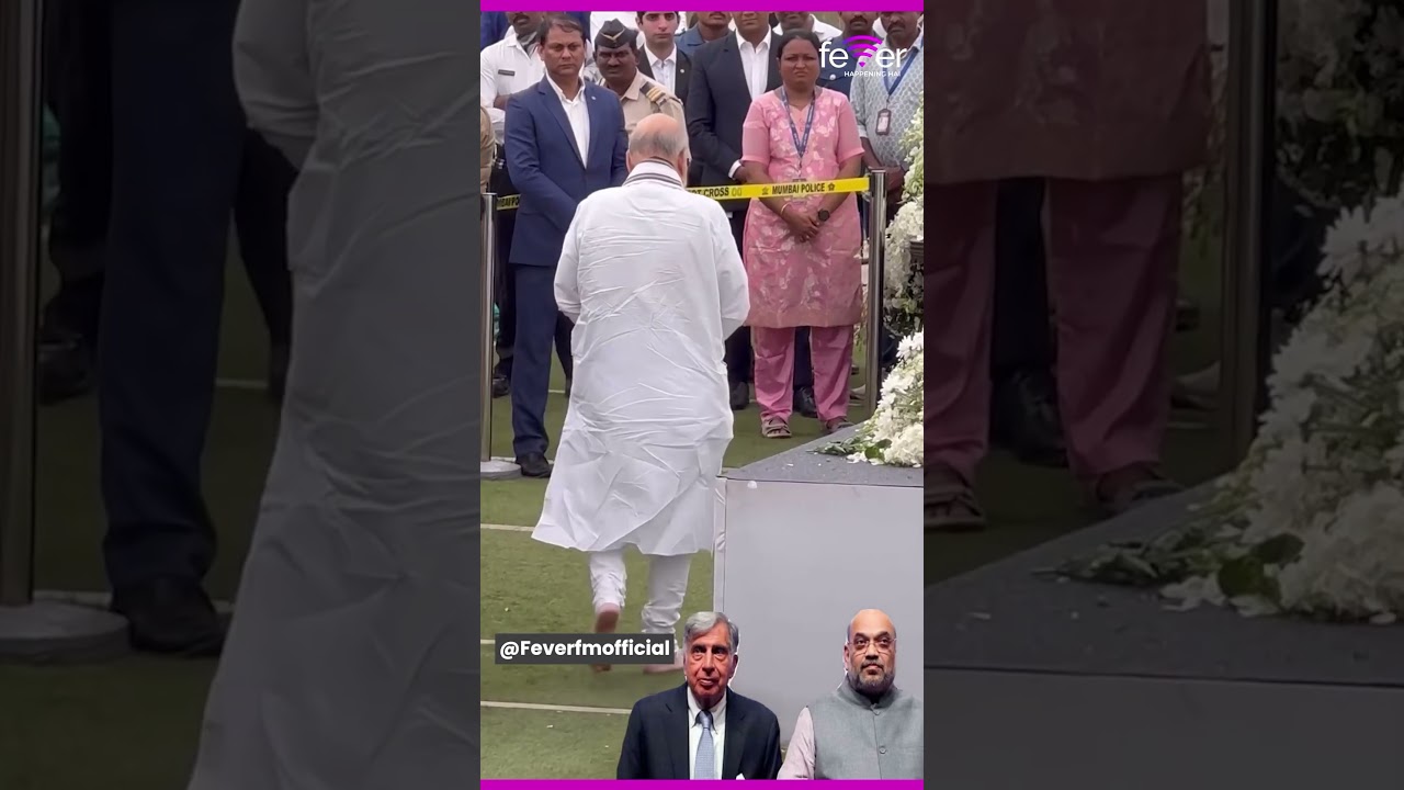 Amit Shah at the prayer rites of Mr Ratan Tata #amitshah
