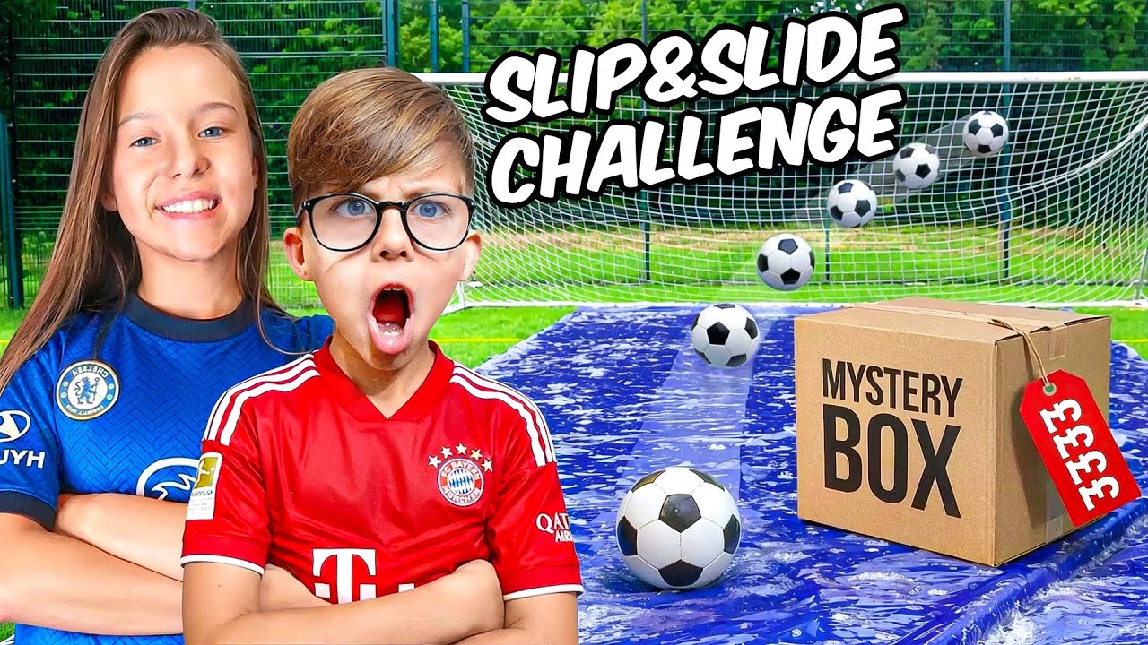 INSANE SLIP AND SLIDE FOOTBALL CHALLENGE!