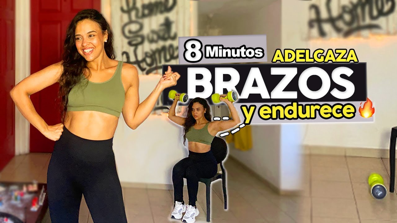 8 MINUTOS TABATA ADIÓS FLACIDEZ EN BRAZOS - CON MANCUERNAS - EJERCICIOS PARA PERSONAS OCUPADAS