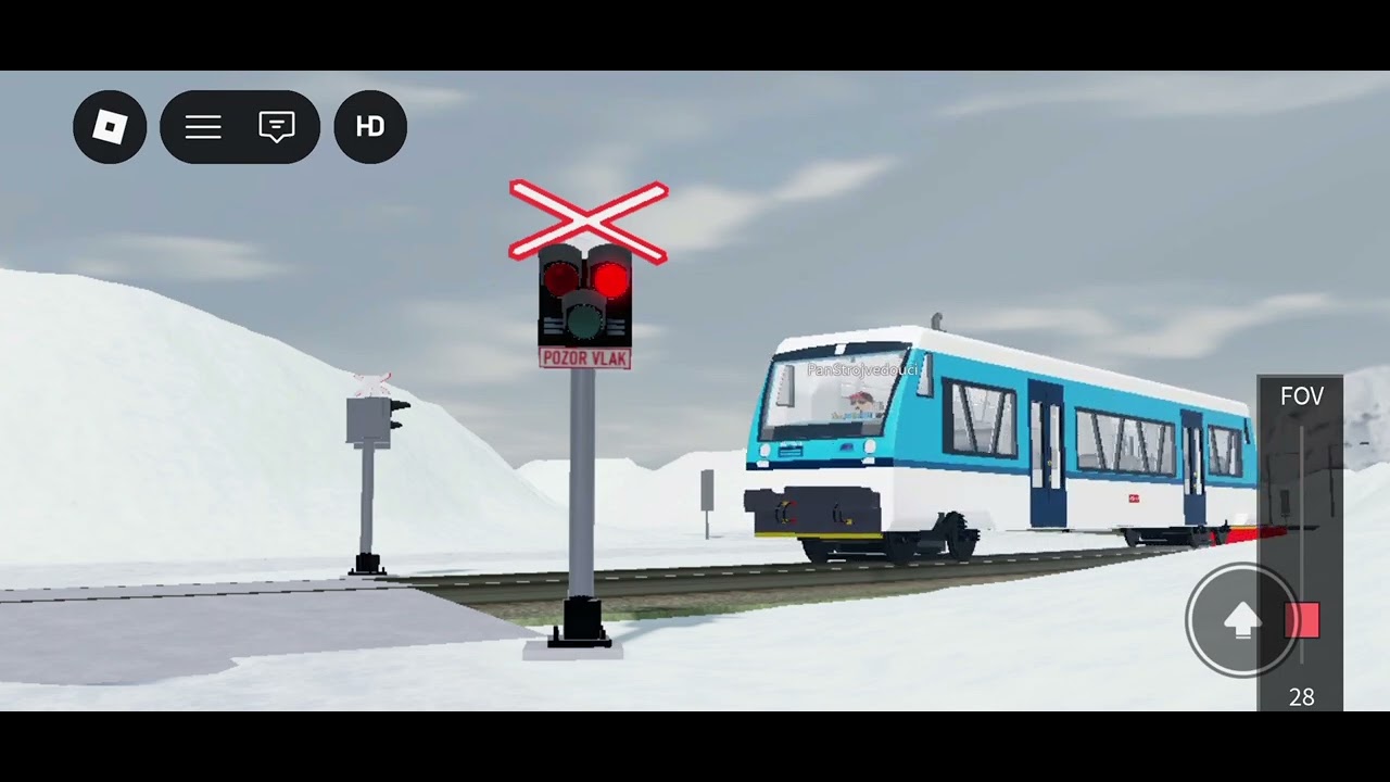 Robloxový železniční přejezd Kamenčany nad Potokem (AŽD 71)