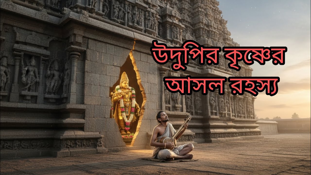 কেন উদুপি মন্দিরে কৃষ্ণ উল্টো দিকে তাকিয়ে আছেন? #Krishna