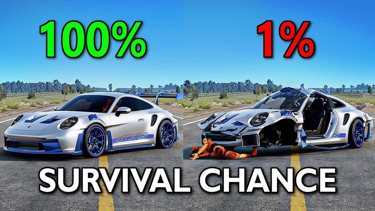 Realistic Survival Chance Crashes (With Dummies) #7 | BeamNG.drive