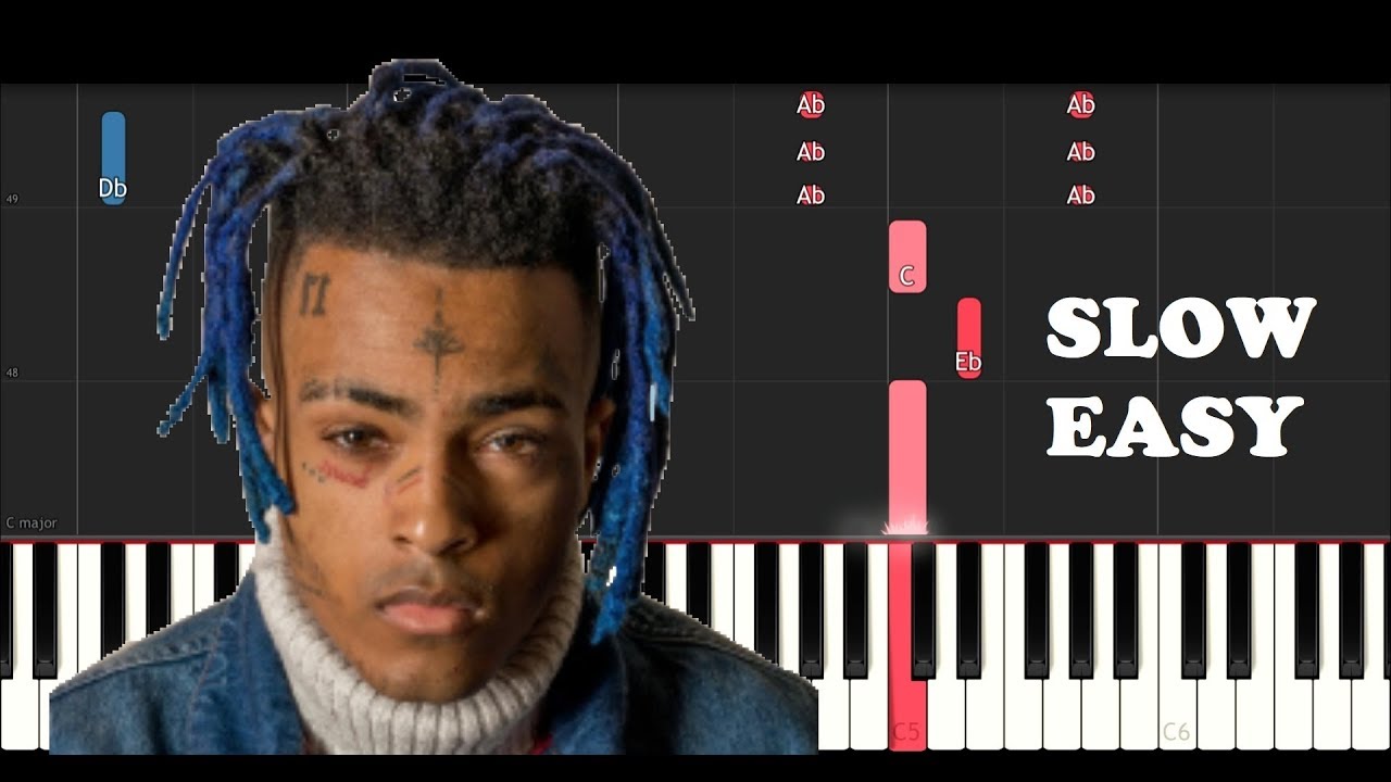 XXXTentacion - My Girl ft Shiloh Dynasty (SLOW EASY PIANO TUTORIAL) Type Beat By Morree