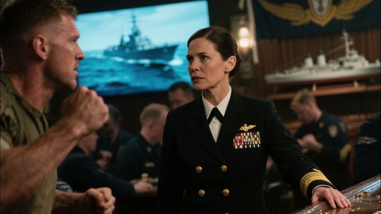 A Marine Pushed Her at the Bar—Unaware She Commands the Entire Naval Fleet.