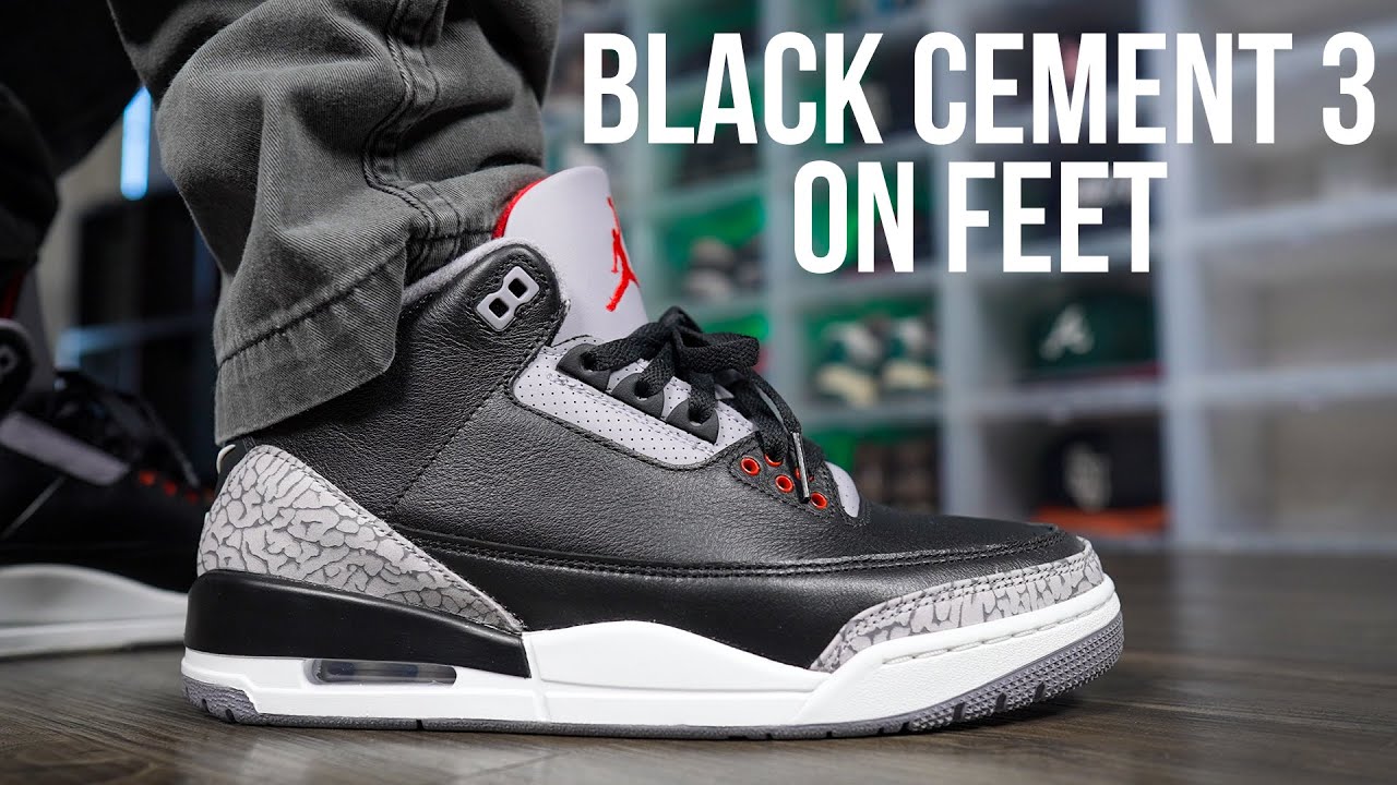 2024 AIR JORDAN 3 'BLACK CEMENT' ON FEET!