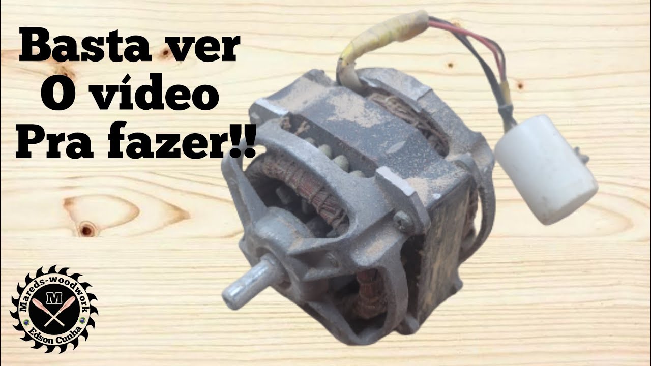 COMO FAZER LIXADEIRA CONJUGADA COM MOTOR VELHO DE TANQUINHO- SEM GASTAR DINHEIRO!!!!