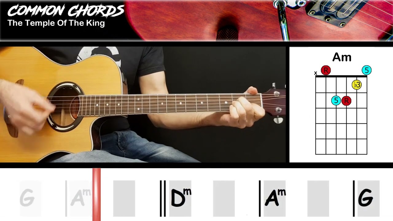 The Temple Of The King - Rainbow | EASY GUITAR LESSON | Scrolling Chords & Lyrics