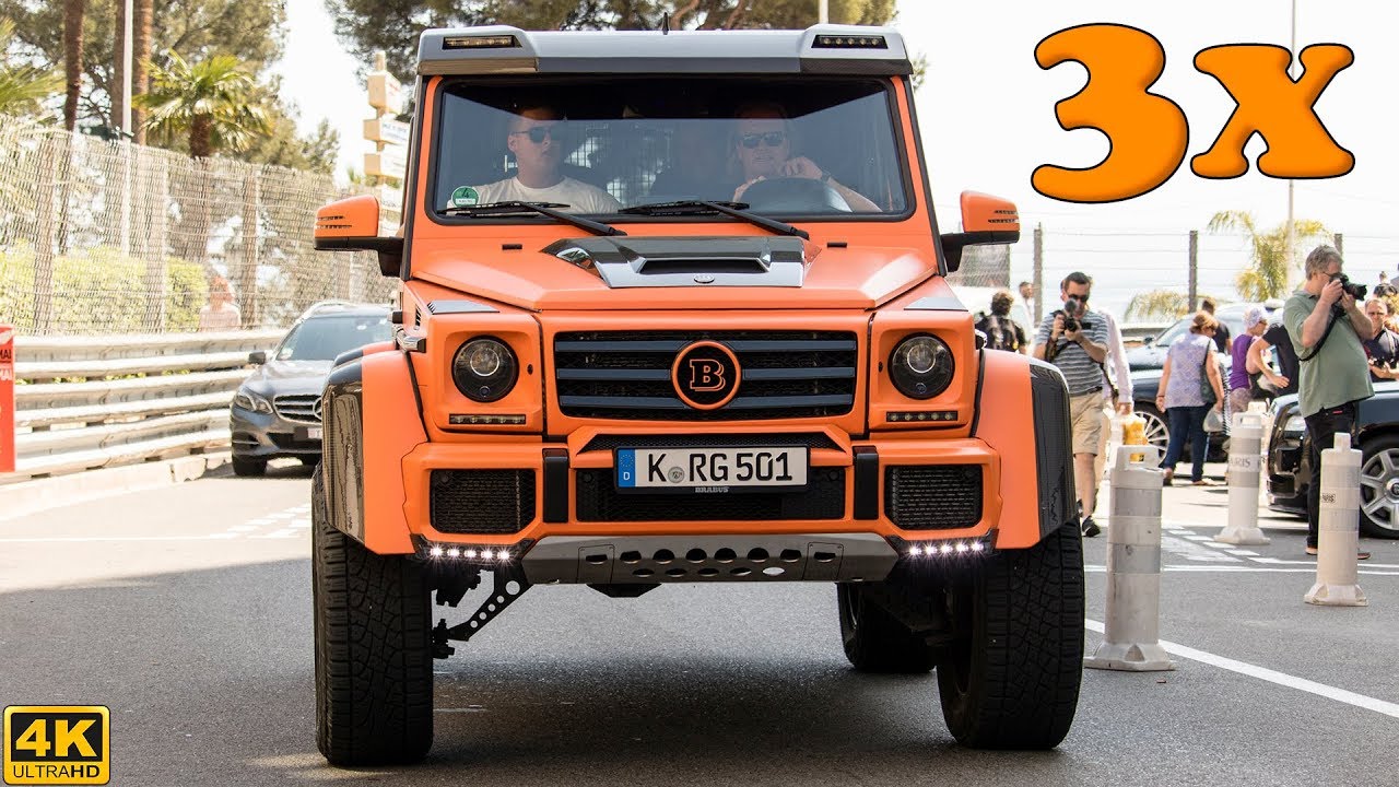 3x MERCEDES-BENZ G500 4x4^2 IN ONE DAY - OVERVIEW, driving and sound [2018 4K]