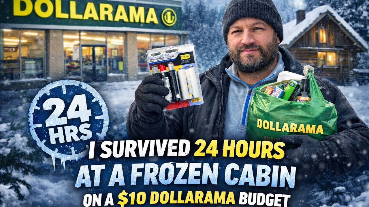 I Survived 24 Hours at a Frozen Cabin on a $10 Dollarama Budget