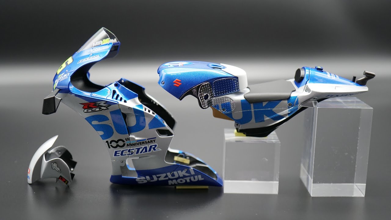 Tamiya 1/12 Scale Team Suzuki Ecstar GSX-RR '20  카울 조립과 도색 Part 1.