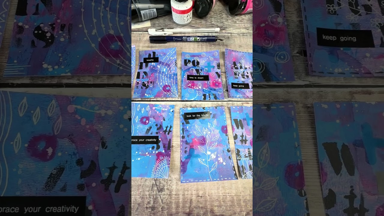 Journal Cards Tutorial on my blog 🥰 #journal #creativejournal #mixedmedia
