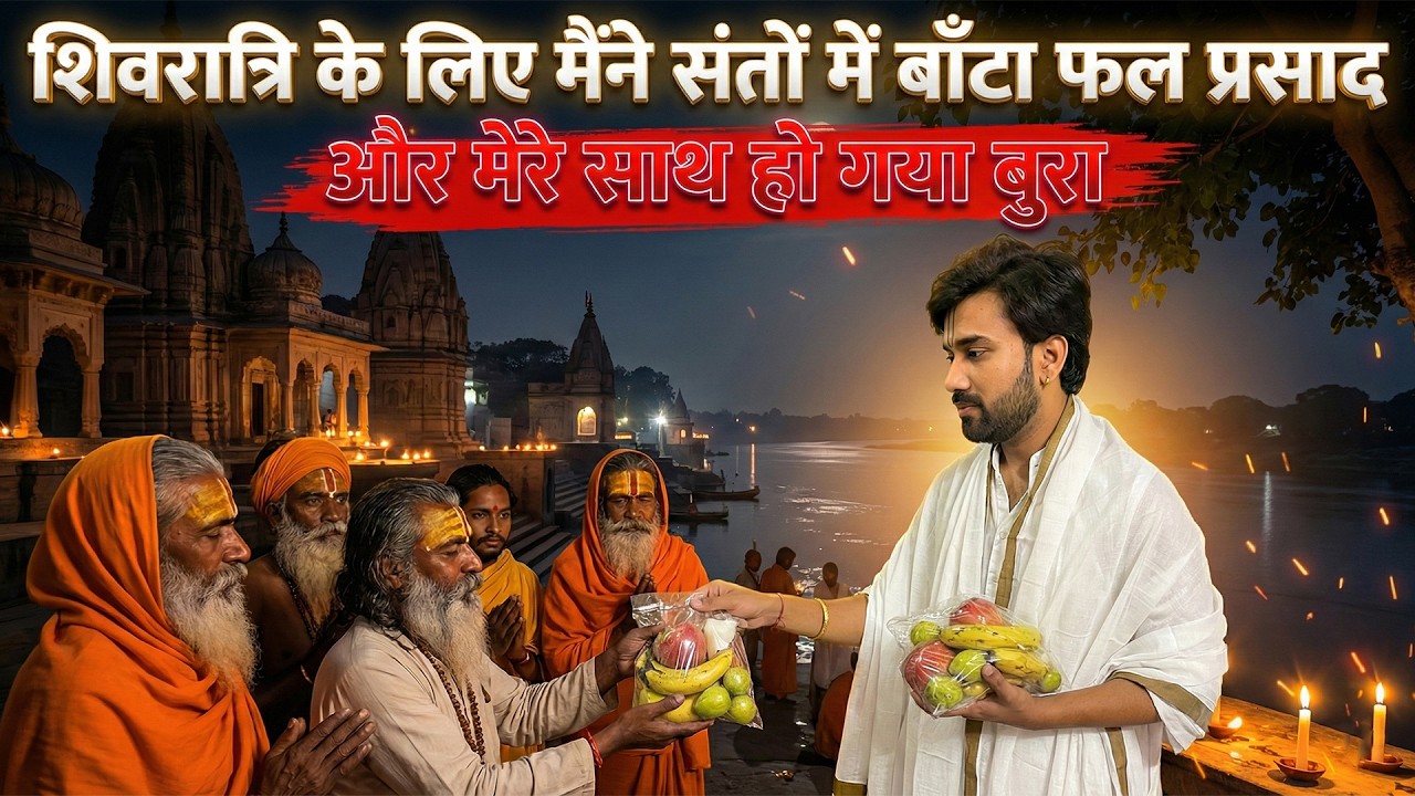 Vrindavan में फल बांटते वक़्त मेरे साथ बुरा हुआ! 😭 Shivratri Sadhu Sewa