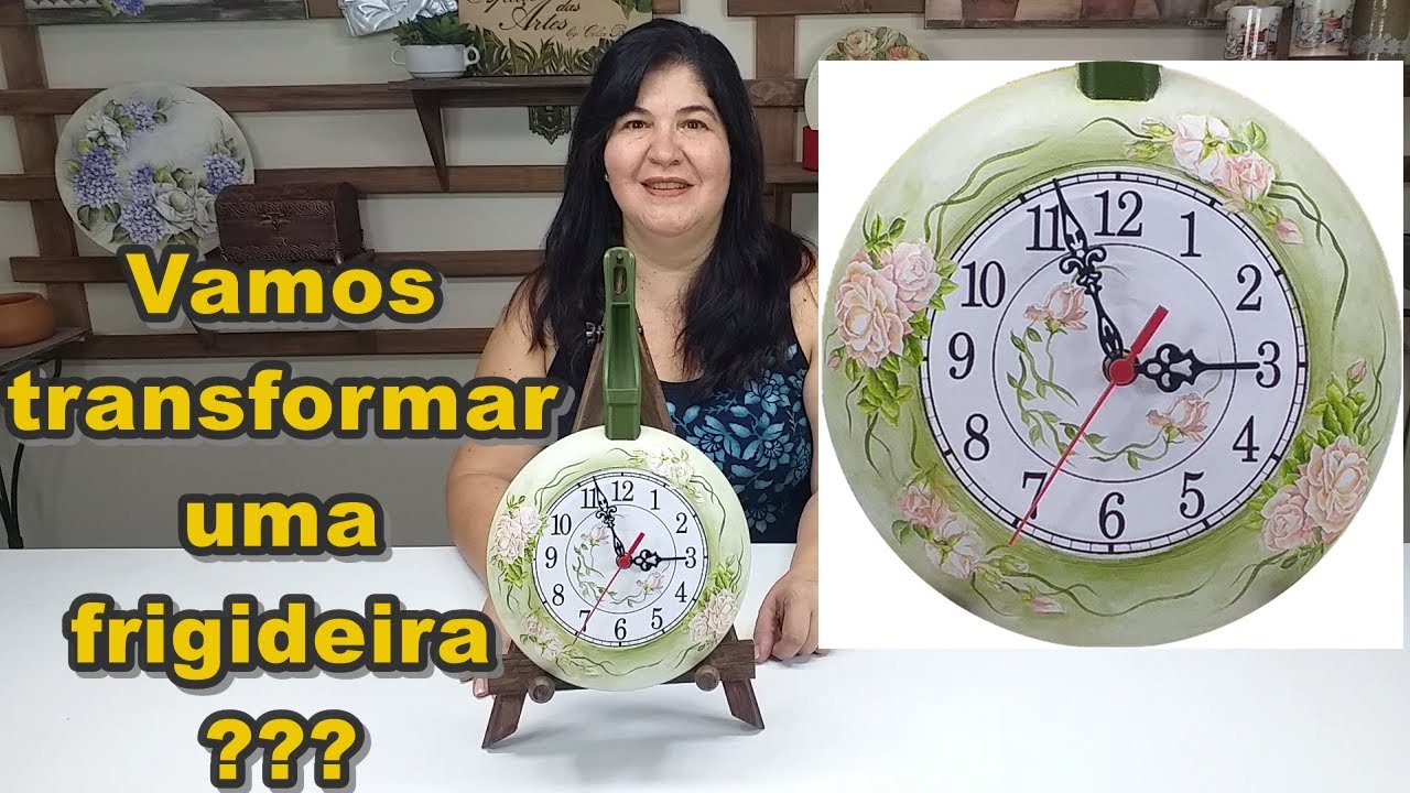 Relógio com material reciclado