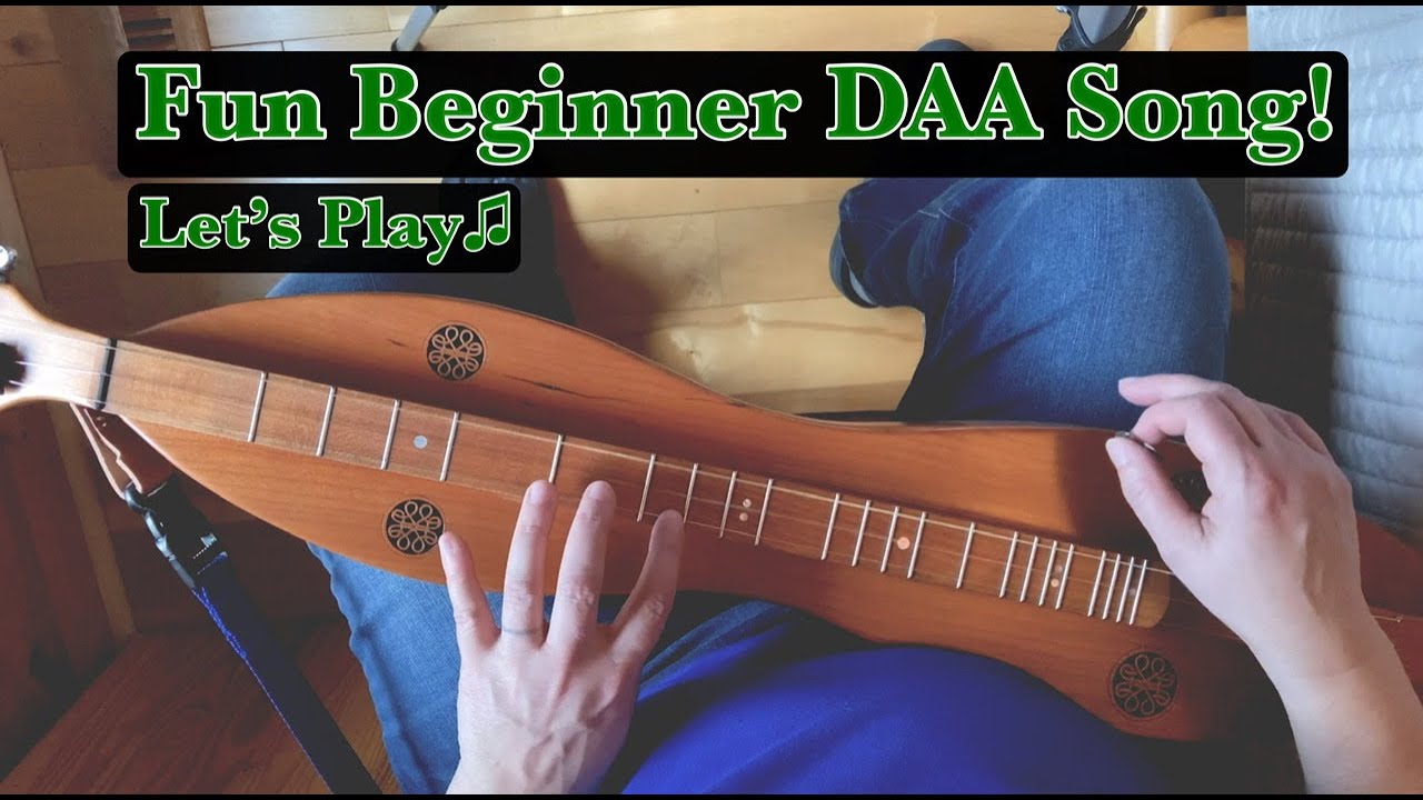 Free Mountain Dulcimer Lesson | Learn a Song In DAA | Fret Numbers on screen