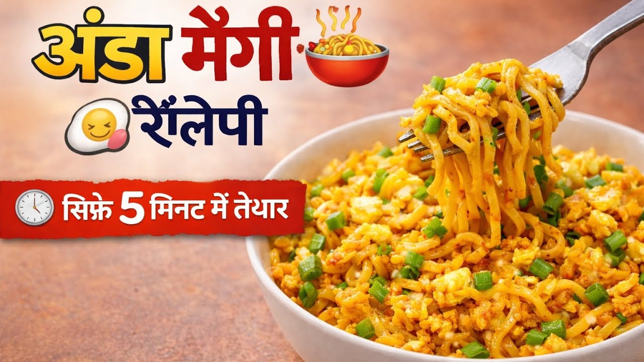 🍳🥚 अंडा मैगी रेसिपी | 5 मिनट में टेस्टी Egg Maggi 😋 | Anda Maggi Recipe | Egg Maggi 🍜🔥