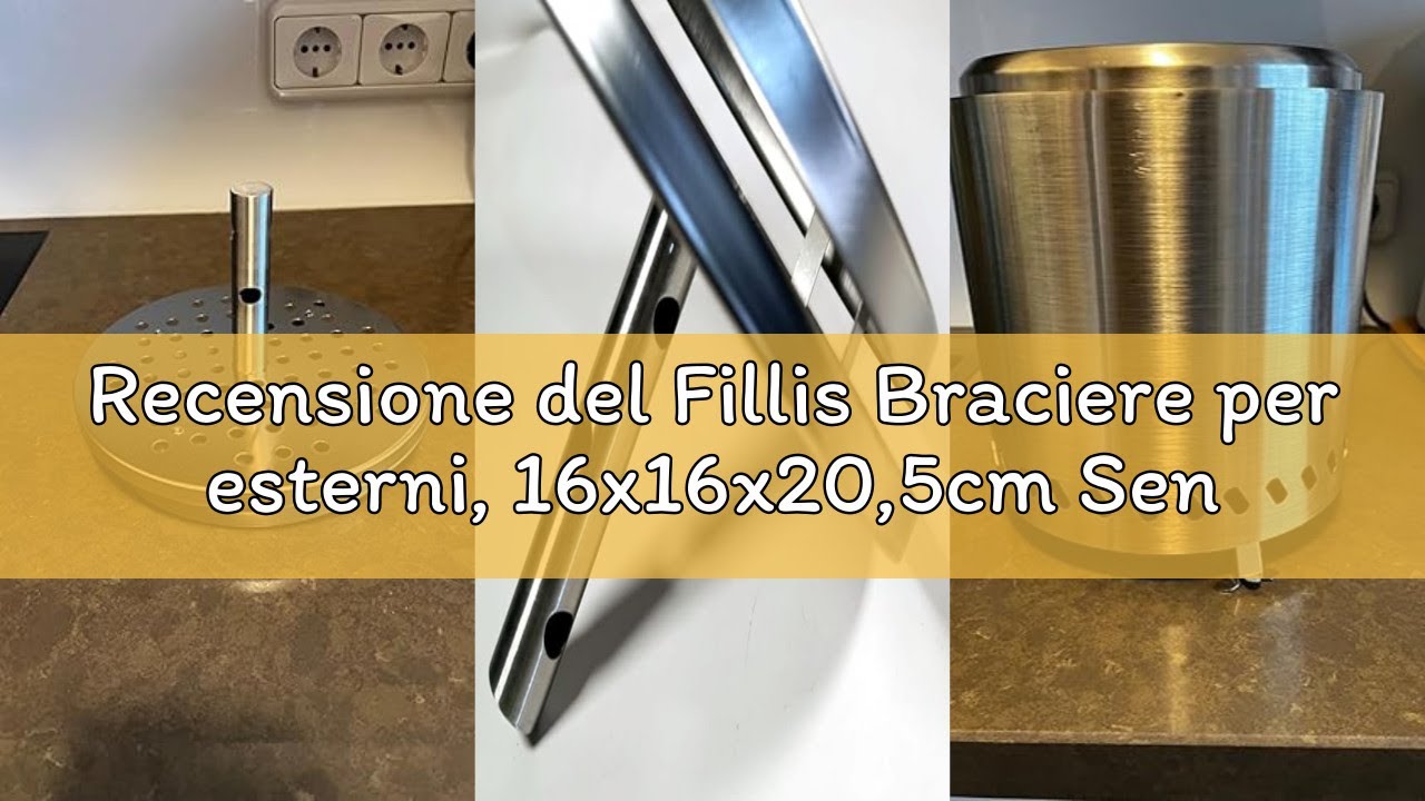 Recensione del Fillis Braciere per esterni, 16x16x20,5cm Senza fumo in acciaio inox mini caminetto d