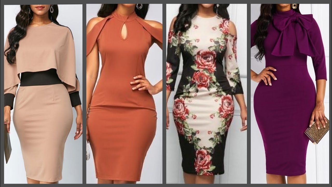latest Bodycon pencil dresses collection for women