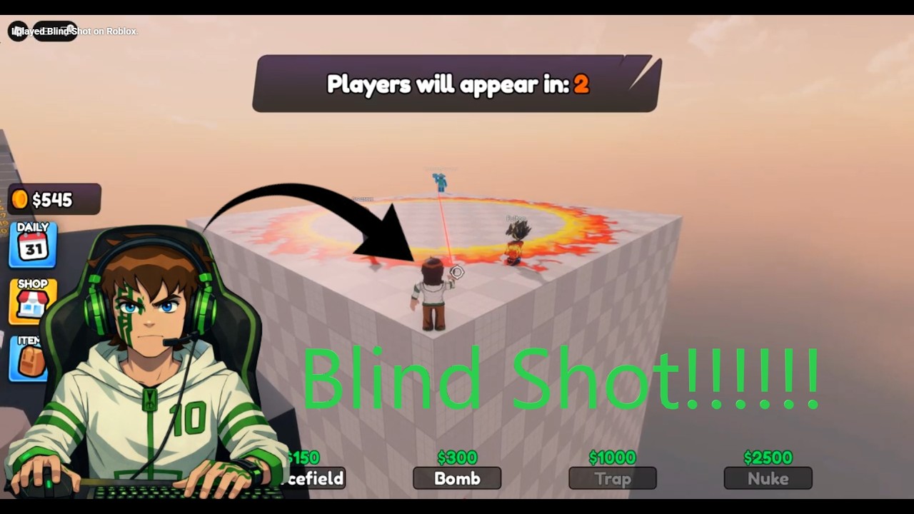 I played Blind Shot on Roblox.