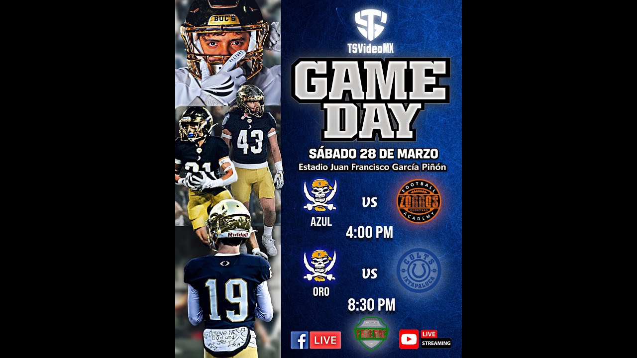 🏈 GameDay S3 Juvenil 2026 🏴&zwj;☠️ Bucaneros vs Zorros Academy Qro 🐺.